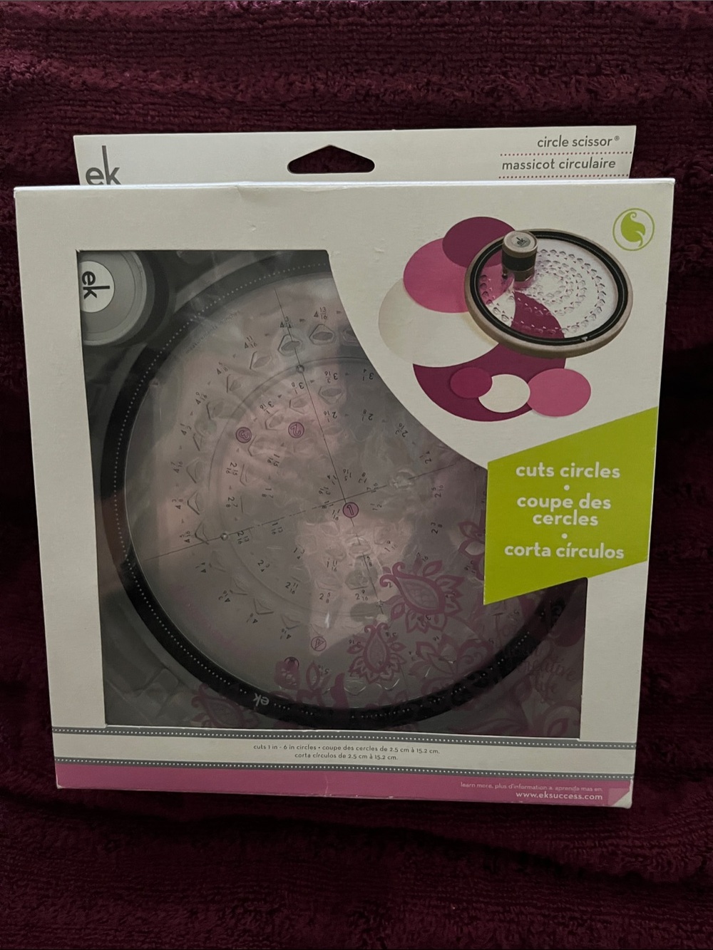 EK Tools Circle Cutter - Pink and Black